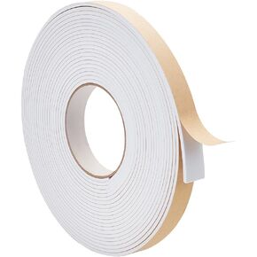 BENECREAT 32.8Ft Hats Size Reducer Foam Filler, 0.7inch W x 0.1inch T White Foam Seal Strips Tape for Baseball Caps, Furniture Protection, Cars, Speakers