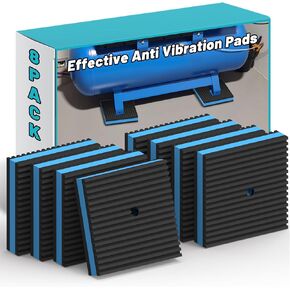 Anti Vibration Pads, 8PCS Vibration Isolation Pads, 4" × 4" × 7/8" Heavy Duty EVA Pads for Outdoor Air Conditioner Units and Air Compressors, Condenser Unit, HVAC, 3D Printer, Treadmill