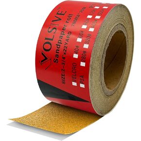 PSA Sandpaper Roll,Self Adhesive Sticky Back Longboard Sand Paper Continuous Roll,Sand Sheets Roll for Woodworking, Auto Body, Air File Sander and Hand Sanding Blocks, 2.75 inch x 22 Yards - 320 Grit