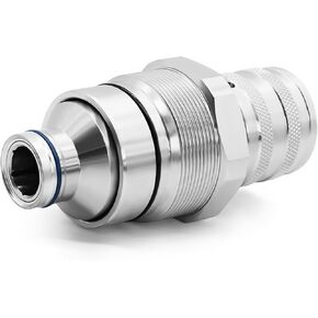 7246802 7246799 Hydraulic Female Male Flat Face Quick Coupler Compatible with 318E 319E 320E 323E 753 763 773 863 (Female)