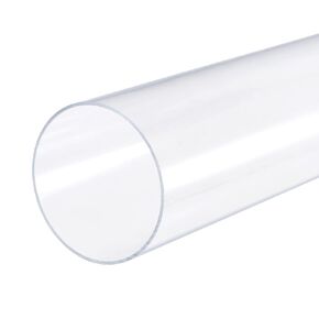 MECCANIXITY Acrylic Pipe Rigid Round Tube Clear 3 3/8" ID 3 1/2" OD 20" High Impact for Lighting, Models, Plumbing, Crafts