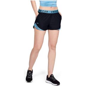 Under Armour Women's Play Up Shorts (Medium, Black Teal)