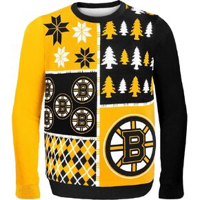 FOCO Boston Bruins Busy Block Ugly Sweater - Mens Small