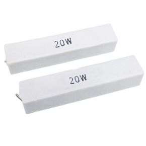 2pcs 15 ohm 15RΩJ 20 watt Axial Ceramic Cement Power Resistor 20W