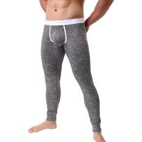 Men’s Lightweight Pouch Long Johns Base Layer Thermal Underwear Pants Leggings