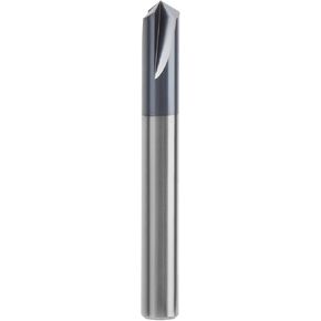 3 Flutes Chamfer End Mill, Tungsten Steel 120 Degree V Groove Router Bit Professional CNC Chamfer Mill for Carving and Chamfering(D6*120°50L)
