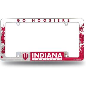Rico Industries NCAA Indiana Hoosiers Primary 12" x 6" Chrome All Over Automotive License Plate Frame for Car/Truck/SUV