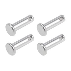 METALLIXITY Clevis Pins (6mmx20mm) 4Pcs, Single Hole Flat Head 304 Stainless Steel Fastener Pin - for Metal Devices, Furniture Installation, Industrial, DIY
