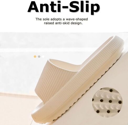 Cloud Slippers for Women and Men,Pillow Slippers Ultra-Soft Non Slip Quick Drying Bathroom Shower Slippers,House Indoor Sandals Extremely Comfy Cushioned Thick Sole in Saudi Arabia