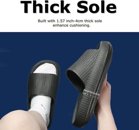 Cloud Slippers for Women and Men,Pillow Slippers Ultra-Soft Non Slip Quick Drying Bathroom Shower Slippers,House Indoor Sandals Extremely Comfy Cushioned Thick Sole in Saudi Arabia