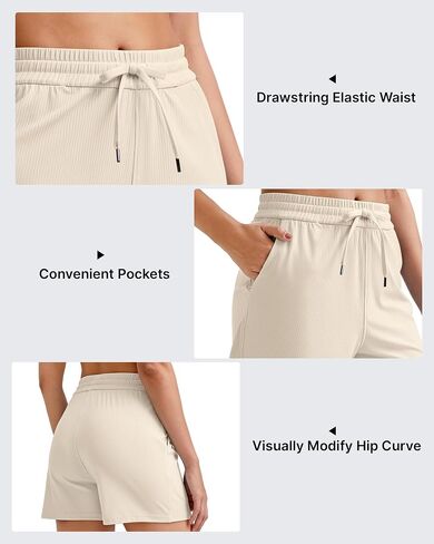 G4Free Ribbed Shorts for Women Trendy High Waisted Casual Summer Shorts Running Athletic Shorts in Saudi Arabia