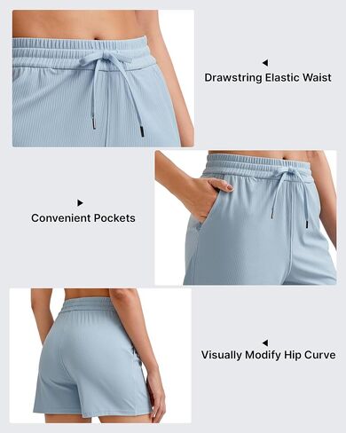 G4Free Ribbed Shorts for Women Trendy High Waisted Casual Summer Shorts Running Athletic Shorts in Saudi Arabia