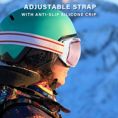 OPTOFENDY Ski Goggles for Women Men, OTG Anti Fog Snow/Snowboard Goggles with Non-slip Belt, UV Protection in Saudi Arabia