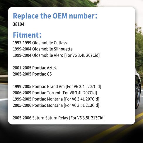 تجميع بكرة حزام محرك في حزام القيادة 38104 ملائمة لبويك رينديزفيوس 2002-2007 ، ملائمة لشيفروليه ماليبو الاعتدال ، الملاءمة ل Pontiac Aztek 2001-2005 Montana 1999-2006 ، Fit for Saturn 2005 in Kuwait