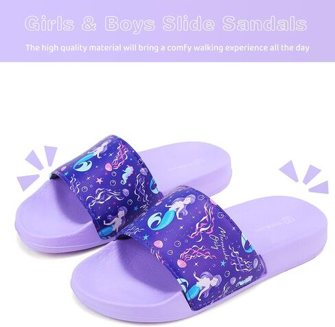 WateLves Girls & Boys Slide Sandals Kids Summer Slippers Slip On for Outdoor Beach Pool Shower (Little Kid/Big Kid) in Saudi Arabia