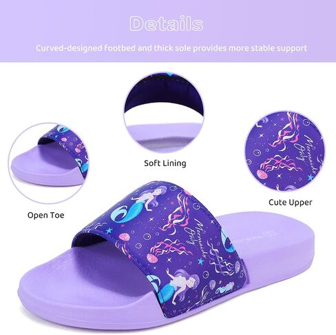 WateLves Girls & Boys Slide Sandals Kids Summer Slippers Slip On for Outdoor Beach Pool Shower (Little Kid/Big Kid) in Saudi Arabia