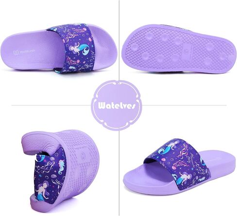 WateLves Girls & Boys Slide Sandals Kids Summer Slippers Slip On for Outdoor Beach Pool Shower (Little Kid/Big Kid) in Saudi Arabia
