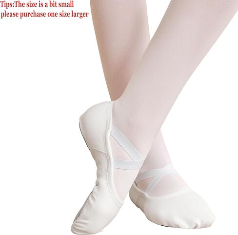 DANSHOW Ballet Shoes for Women Girls Highly Stretch Cotton Shoes Slipper Split Flats Sole in Kuwait