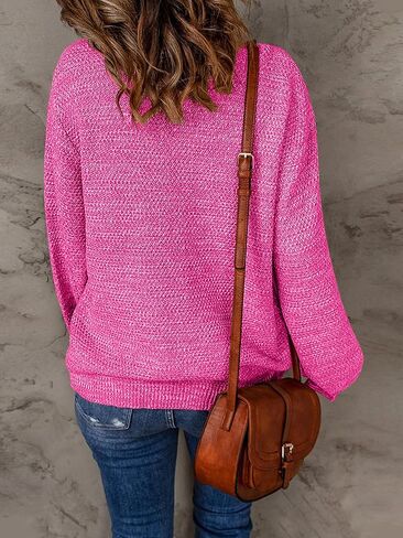 NIeyook Women's Long Sleeve Sweaters 2024 Fall Fashion Loose Crewneck Knit Oversized Pullover Sweater Jumper Tops Green S in Saudi Arabia
