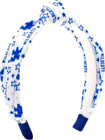 Wee Ones Divine Creations, Girls' Signature Collegiate Logo Print Grosgrain Knot Headband, One Size, Kansas Jayhawks in Saudi Arabia