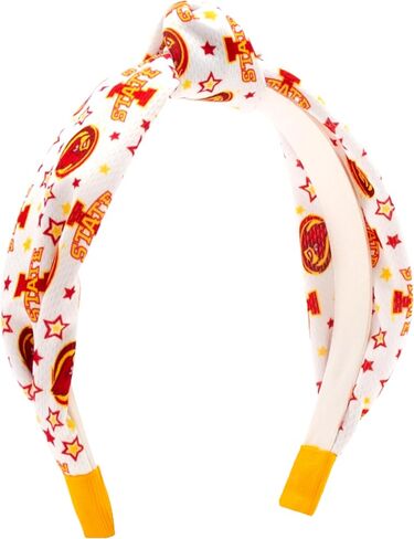 Wee Ones Divine Creations, Girls' Signature Collegiate Logo Print Grosgrain Knot Headband, One Size, Kansas Jayhawks in Saudi Arabia