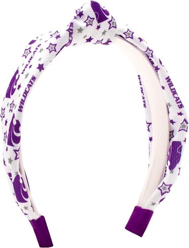 Wee Ones Divine Creations, Girls' Signature Collegiate Logo Print Grosgrain Knot Headband, One Size, Kansas Jayhawks in Saudi Arabia