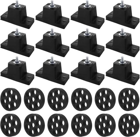 12 قطعة دعامة تثبيت مطاطية مضادة لامتصاص الصدمات، عازل اهتزاز مكيف الهواء، دعامة مطاطية لتثبيت مكيف الهواء in Kuwait