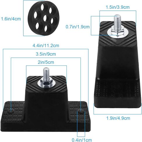 12 قطعة دعامة تثبيت مطاطية مضادة لامتصاص الصدمات، عازل اهتزاز مكيف الهواء، دعامة مطاطية لتثبيت مكيف الهواء in Kuwait