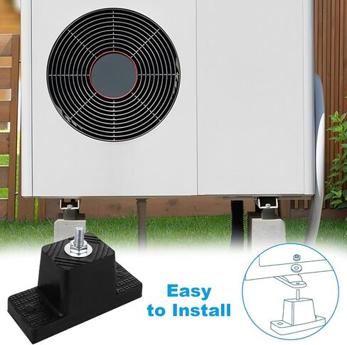 12 قطعة دعامة تثبيت مطاطية مضادة لامتصاص الصدمات، عازل اهتزاز مكيف الهواء، دعامة مطاطية لتثبيت مكيف الهواء in Kuwait