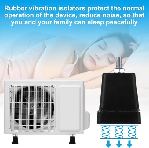 12 قطعة دعامة تثبيت مطاطية مضادة لامتصاص الصدمات، عازل اهتزاز مكيف الهواء، دعامة مطاطية لتثبيت مكيف الهواء in Kuwait