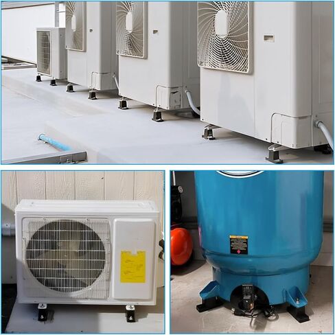 12 قطعة دعامة تثبيت مطاطية مضادة لامتصاص الصدمات، عازل اهتزاز مكيف الهواء، دعامة مطاطية لتثبيت مكيف الهواء in Kuwait