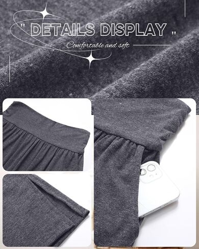 Neer 3 Pack Women's Plus Size Cotton Capri Pants High Waisted Wide Leg Loose Lounge Yoga Cropped Sweatpants with Pockets in Saudi Arabia