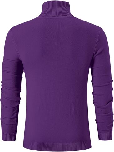 QZH.DUAO Men's Slim Fit Turtleneck Pullover Sweaters Casual Lightweight Knitted Basic Tops in Saudi Arabia