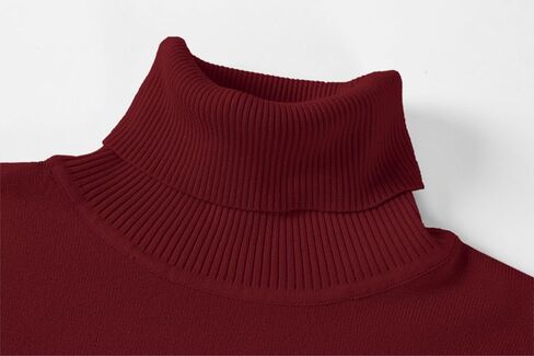 QZH.DUAO Men's Slim Fit Turtleneck Pullover Sweaters Casual Lightweight Knitted Basic Tops in Saudi Arabia