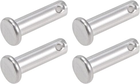 METALLIXITY Clevis Pins (6mmx20mm) 4Pcs, Single Hole Flat Head 304 Stainless Steel Fastener Pin - for Metal Devices, Furniture Installation, Industrial, DIY in Saudi Arabia