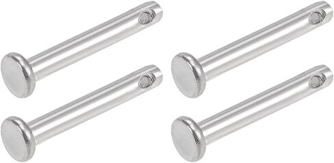 METALLIXITY Clevis Pins (6mmx20mm) 4Pcs, Single Hole Flat Head 304 Stainless Steel Fastener Pin - for Metal Devices, Furniture Installation, Industrial, DIY in Saudi Arabia