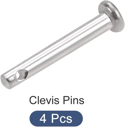 METALLIXITY Clevis Pins (6mmx20mm) 4Pcs, Single Hole Flat Head 304 Stainless Steel Fastener Pin - for Metal Devices, Furniture Installation, Industrial, DIY in Saudi Arabia