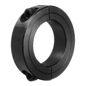 MECCANIXITY Shaft Collar 1 3/8" Bore Double Split Carbon Steel Clamping Collar Shaft Collars with Set Screw Black