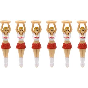 Honbay 6PCS Funny Golf Accessories Plastic Ladies Golf Tees Novelty Cheerleaders Golf Tees for Men Women Golfer Game Training Accessories