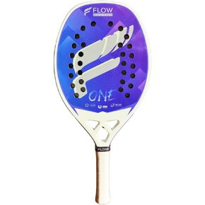 Beach Tennis Racket Flow Beach Tennis, 610KSI Carbon, Extra Soft EVA, Superior Material, Anti Shock System for Ball Vibration Absorption | First Choice for Beginners & Intermediate Players