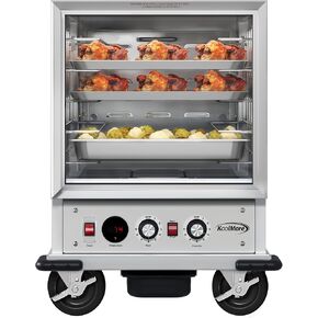 KoolMore 33 in. Commercial Half Size Non-Insulated 12-Pan Holding/Proofing Cabinet with Solid Dutch Doors in Silver, UL and NSF Listed (KM-CHP12-WNGL)