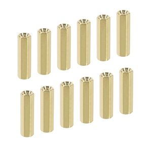 YOKIVE 20 Pcs M2.5 Spacers, Brass Hex PCB Standoffs Nuts, Keep Height Consistent, Great for Motherboard, Circuit Board, Electronics (Gold Tone, 15mm)