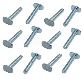 yukata T Track Bolts 1/4"-20 t Track Bolts t Slot Bolts General Purpose T-Track 1-1/2 inch Long T-Slot Bolts Woodworking fixtures and fixtures T-Track Fittings 12PCS