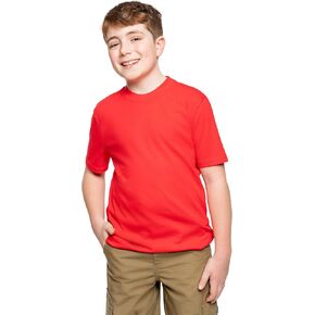 Insect Shield Youth UPF 30+ Breathable Dri-Balance Short Sleeve T-Shirt, with Built-in Bug Protection, Red, Medium (10-12)
