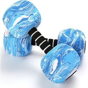 Water Dumbbells, 2PACK Aquatic Exercise Dumbbells, EVA Foam Barbells for Men Women Youth Water Workouts