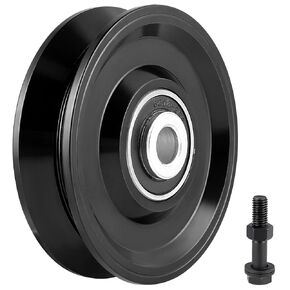 Skelang 4" V-Groove Wheel Caster, Slide Gate Wheel with Double Bearings, Rolling Gate Caster for Inverted V Track, 2200 Lbs Load Capacity