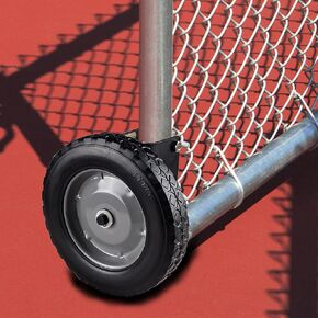 8 Inch Gate Wheel, Heavy Duty Farm Gate Wheel for Metal Swing Tube Gate with 1-5/8" Thru 2" Gate Frames, Farm Fence Gate Wheel for Chain Link Fence Swing Gate, Black，1 Pack
