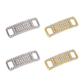 NICENEEDED 4Pcs Rhinestone Shoelace Charms Buckles, Bling Shoelace Buckles Crystal Shoe Decorations Charms, Sneakers Shoe Lace Tag Charms for Sneaker Casual Sports Shoe Accessory