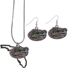 Siskiyou NCAA womens Dangle Earrings and State Necklace Set