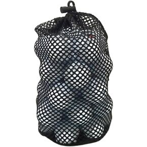 Golf Ball Bag Sack Nylon Golf Ball Mesh Bag Black Golf Mesh Drawstring Bag Golf Ball Net Pouch for Tennis Pickleballs Golf Balls Storage Holder Accessory